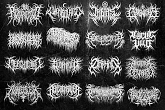 create death metal, deathcore, slam, and black metal logo