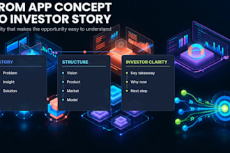 design an investor ready pitch deck for your mobile app startup