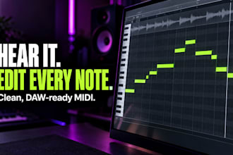 do midi, piano, drum transcription, midi file, transcribe music in 48hrs