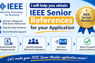 help you obtain ieee senior references for your application