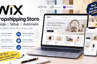 build wix dropshipping store, design wix ecommerce online shop