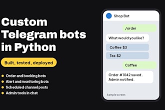 build a custom telegram bot in python