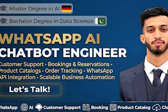 build a whatsapp ai chatbot agent for customer support and bookings