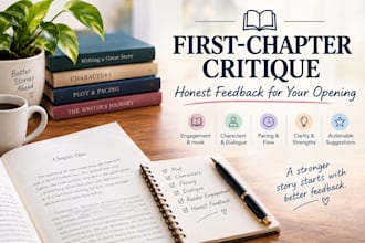 critique your novels first chapter and give honest feedback
