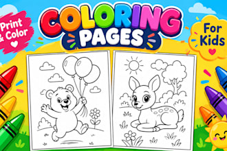 make children coloring book pages