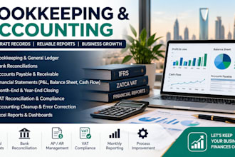 do bookkeeping financial reporting vat submissions audit support for ksa