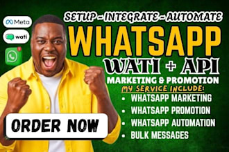 set up wati whatsapp business API, chatbot   campaign for whatsapp marketing dms