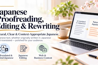 proofread, edit and rewrite japanese text naturally