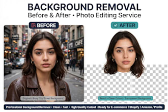 do professional background removal and photo editing