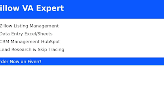 be expert zillow virtual assistant for listing management
