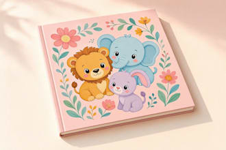 design custom kids coloring book pages and cover