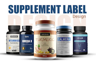 professional supplement label design