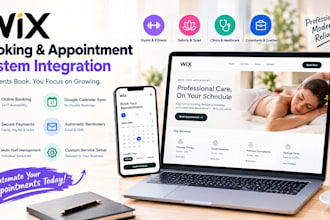 setup wix booking website, integrate appointment calendar system