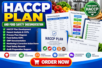 create a customized haccp plan and food safety documentation