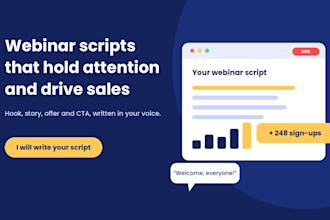 write a high converting webinar script