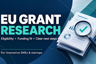 research eu grants and assess funding eligibility for your business