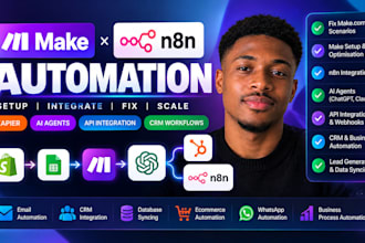 automatiser make com workflow automatisation automatizacion ai n8n integration