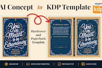 convert your ai image into a print ready KDP book cover template