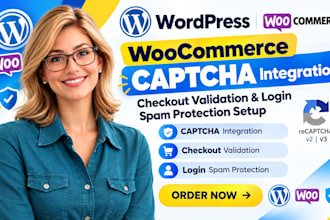 woocommerce captcha integration checkout validation login spam protection setup
