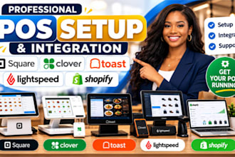 do pos setup for square, clover, toast, lightspeed and shopify and integration