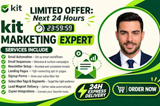 set up kit email marketing convertkit automation email sequences kit template