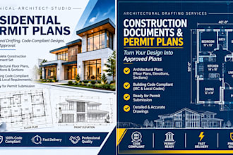 blueprint architectural drawings and permit sets for residential buildings