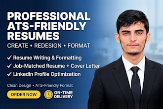 create redesign and format professional ats friendly resume