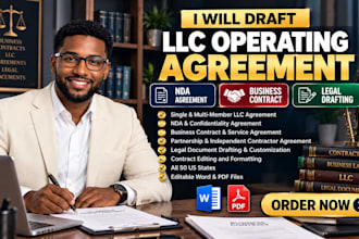 write llc operating agreement, nda business contract and legal drafting