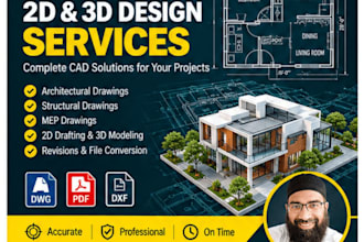create professional autocad 2d drawings