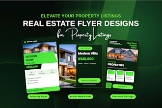 do real estate flyers for property listings