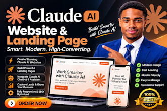 design a custom claude ai website or elementor landing page