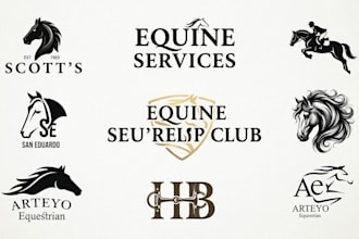 design horse racing, equestrian, equine horse business logo within 24 hours