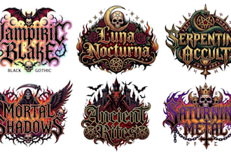 design vampiric black, gothic black and occult metal artwork