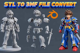 convert stl to 3mf, colorize and split your model for multicolor bambu lab print
