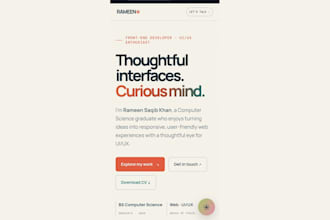 create a professional personal portfolio website