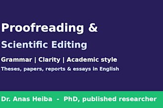 proofread and edit your english academic or scientific document