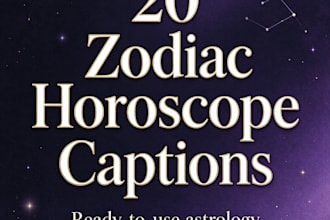 write 20 horoscope captions for social media