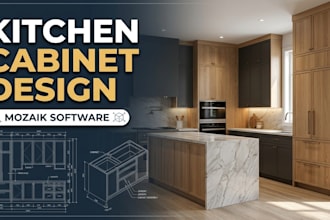 design kitchen cabinets and bathroom vanities in mozaik software