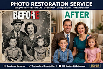 restore old photos colorize and fix damaged photos