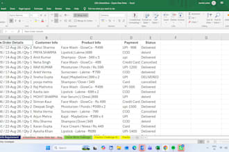 clean, format, merge, split excel data