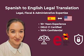 translate legal, fiscal docs, contracts spanish to english
