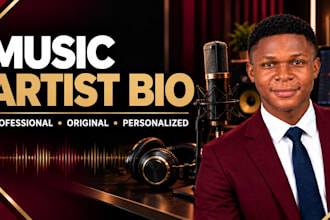 write a professional music artist bio and spotify bio