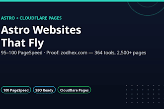 build a lightning fast astro website with cloudflare hosting