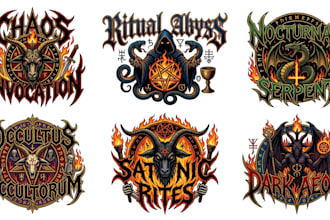 design necro black raw black and underground metal lettering