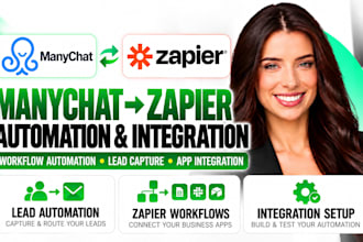 create manychat zapier automation and workflow integrations