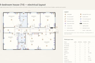 design layouts for electrical or plumbing installation for your house or project