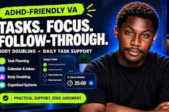 adhd accountability partner for daily tasks body doubling adhd virtual assistant