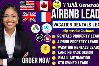generate targeted airbnb leads and vacation rental owner leads