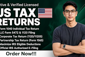 efile us tax returns for llc business individual form 1040 1120 5472 as US CPA