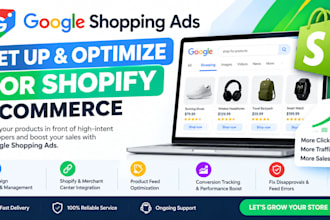 setup and manage google shopping ads for shopify ecommerce,optimize shopping ads